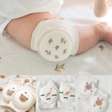 Load image into Gallery viewer, Baby Cartoon Knee Pads Cotton Mesh Crawling Elbow